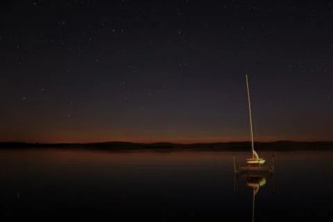 Lake at Dusk Stock Photos