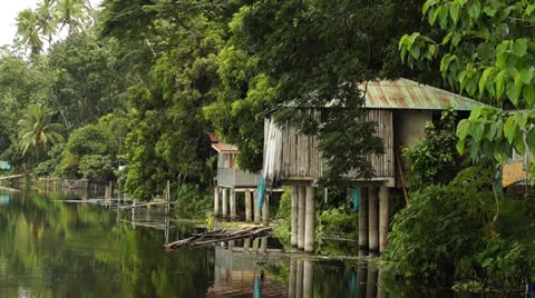 Lake Dwellings Stock Footage