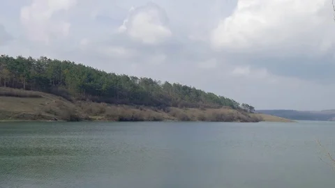 Lake in early spring Stock Footage 73553334