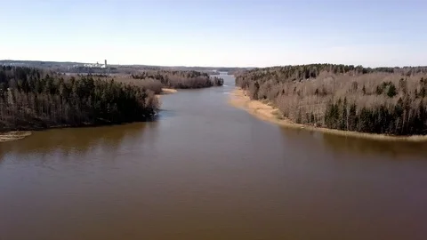 Lake at early spring Stock Footage 107672316