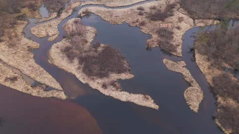 Lake Eau Claire sand bars and wild islands Stock Footage 306901734