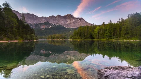 Lake eibsee bavaria germany Video stock 138900586