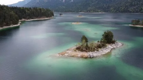 Lake Eibsee in Germany Stock-Footage 134186619