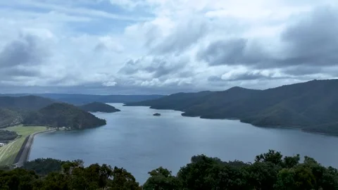 Lake eildon view from the top of the mountain. australia victoria. Stock Footage 289298023