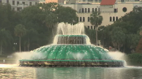 Lake Eola Fountain Stock Footage 44754321