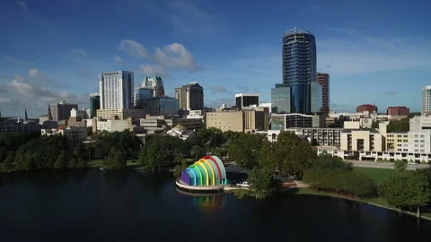Lake Eola Morning Stock Footage 160360807