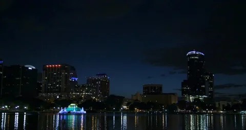 Lake Eola Night Stock-Footage 92687441
