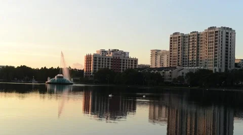Lake Eola Orlando Florida Stock Footage 53528477