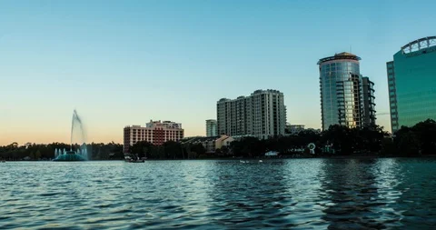Lake Eola Sunset Видео 92680623
