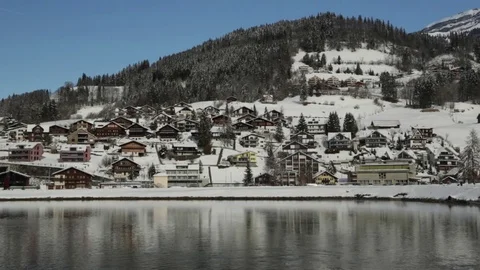 Lake Eugenisee in Engelberg Vídeo Stock 72435848