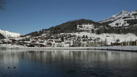 Lake Eugenisee in Engelberg Vídeos de archivo 72435852