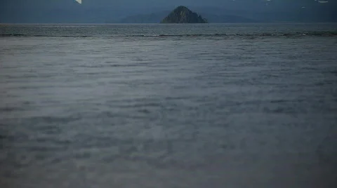 Lake, evening,  Video stock 586806