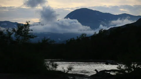 Lake, evening,  Video stock 586807