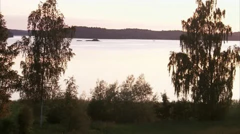 A lake in the evening Video stock 11319849