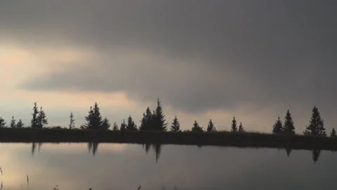 Lake in evening Stock Footage 145647830