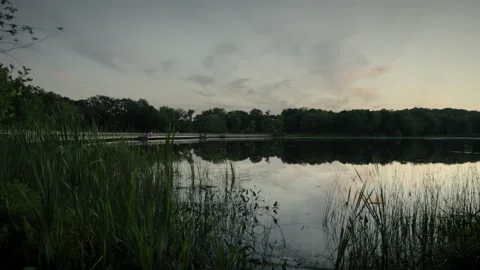 Lake In The Evening Pan Stock Footage 168651201