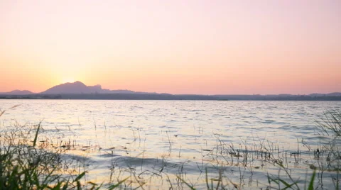 Lake on evening scene Video stock 68445629