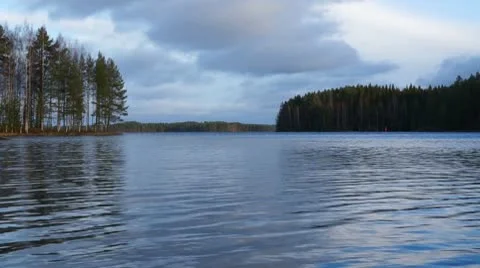 Lake in Finland Stock Footage 8995843