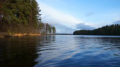 Lake in Finland Stock Footage 8995845