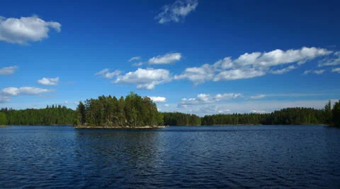 Lake in Finland Stock Footage 24180976