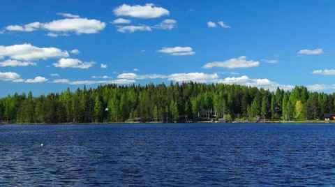 Lake in Finland Stock Footage 24194742