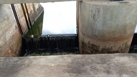 Lake floodgate Stock Footage 157568540