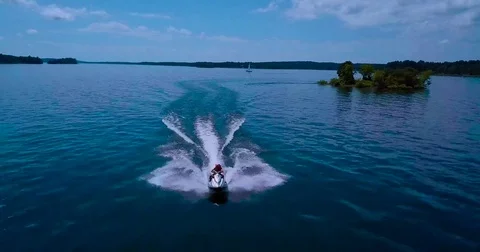 Lake flyover-- back at ya! Stock Footage 78152677