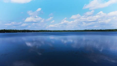 Lake flyover Stock Footage 218413628