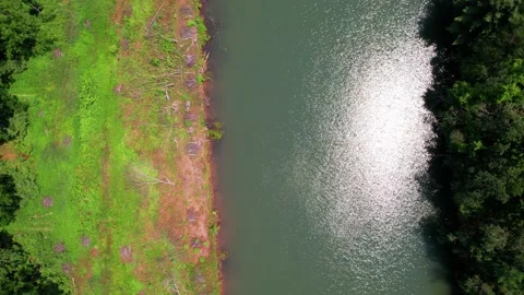 Lake Flyover Vertical Stock Footage 158863663