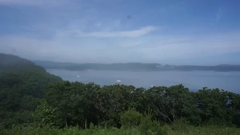 Lake in the fog Vídeo Stock 78225935