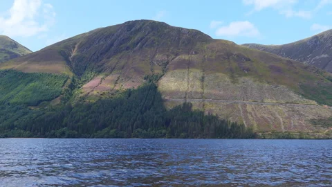 A lake on the foot of a mountain. Stock Footage 112683690
