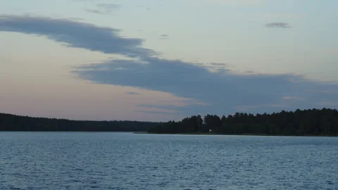 Lake in the forest. 100fps Stock Footage 244851442