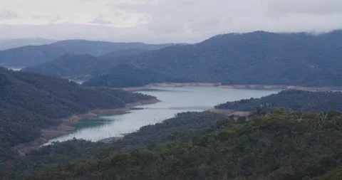 Lake With Forest In Australian Landscape Video stock 335076135