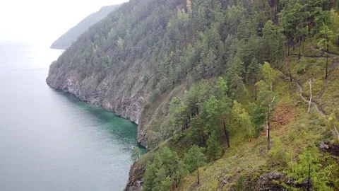 Lake, forest, flight Stock Footage 231306744