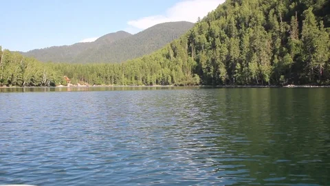 Lake in the forest Stock Footage 87873457