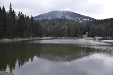 Lake in the forest Stock Photos