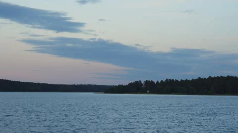 Lake in the forest.nature. sunset Stock Footage 244852449