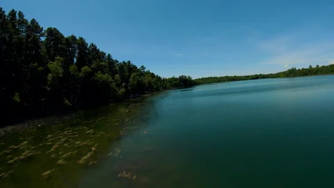 Lake FPV Flyby Video stock 277595208