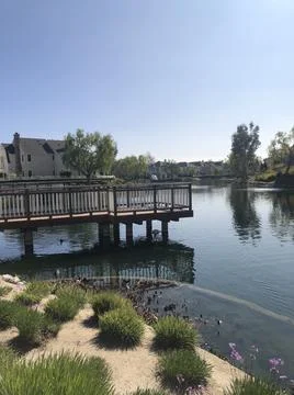 Lake front dock Foto stock