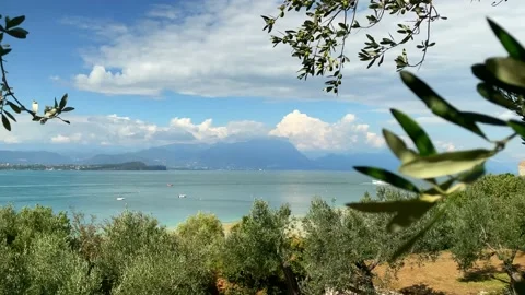 Lake Garda (Italy) PushIn Stock Footage