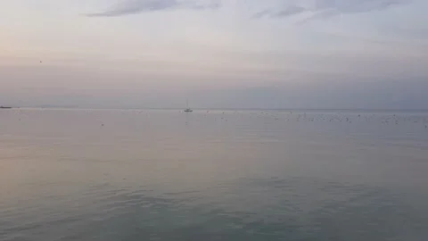 Lake Garda Malcesine nightfall Stock Footage 147676008