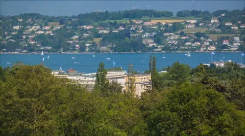 Lake Geneva Timelapse Stock Footage 26243297