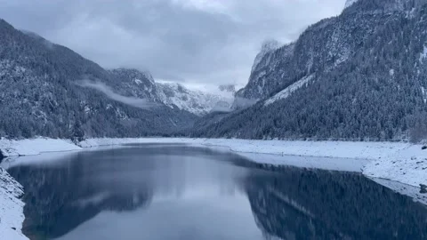 Lake gosausee in winter Stock Footage 230570612