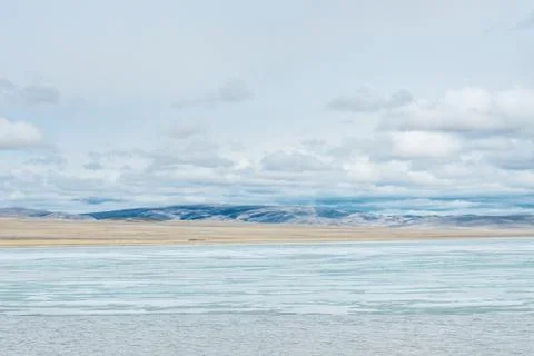 Lake with great mountains Stock Photos