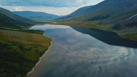 Lake Hadata from above Stock Footage 95644996