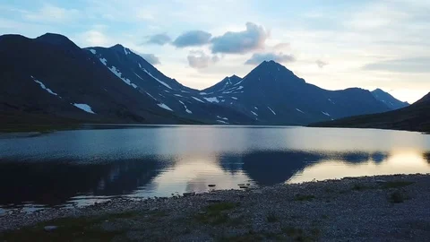 Lake Hadata in the evening Stock Footage 95645042