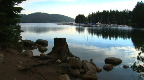 Lake Harbor Stock Footage 539565