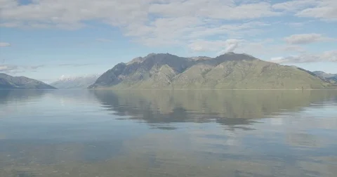 Lake Hawea Afternoon Reflection Stock Footage 76329731