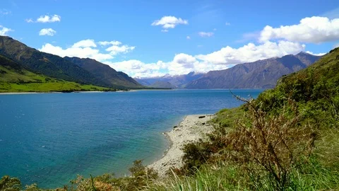 Lake Hawea Stock Footage 85492599