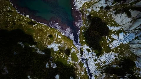 Lake In Heart Shape Aerial View Stock Footage 142530739